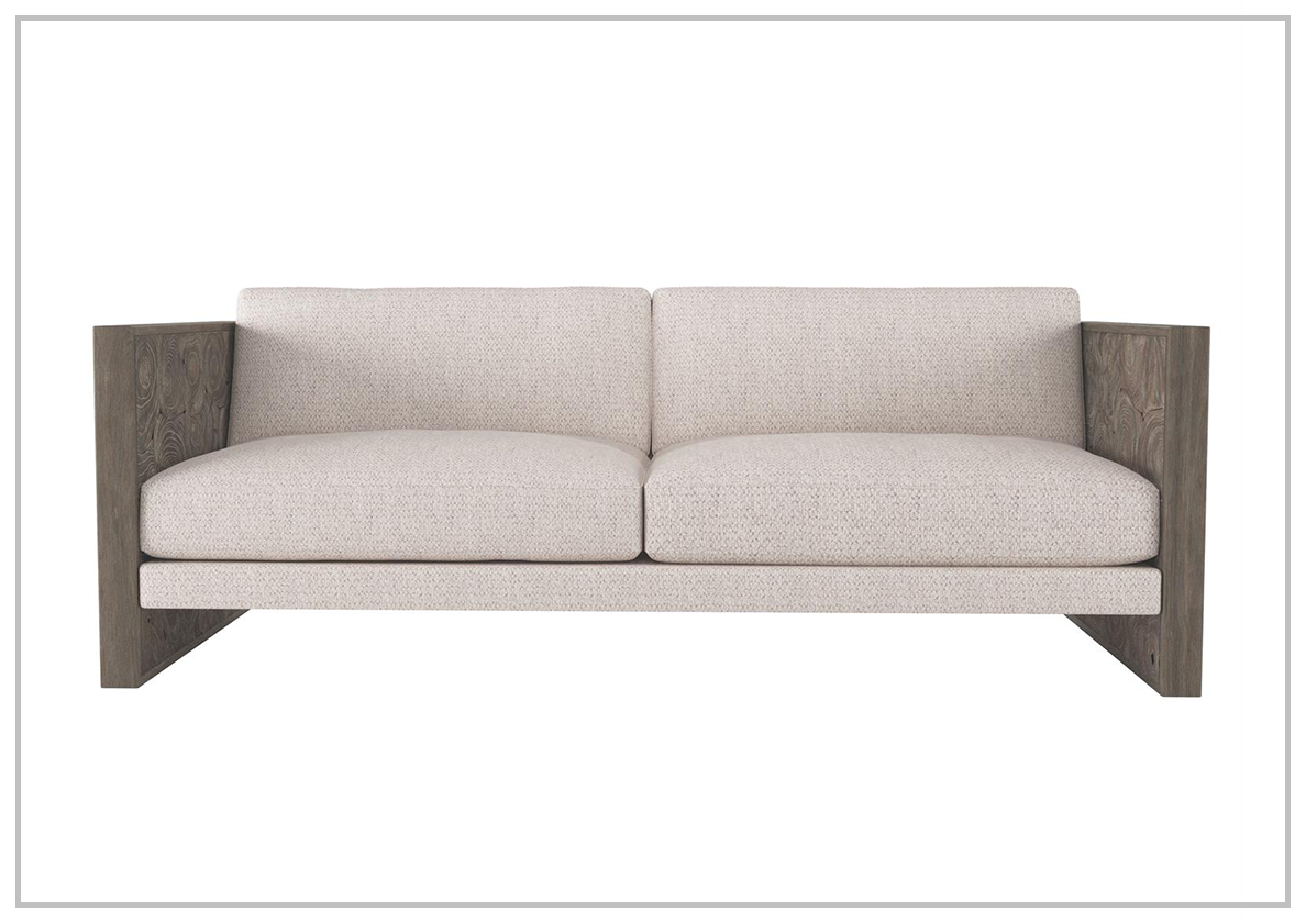 Bernhardt Outdoor Madura solid teak Sofa with Plush cushions