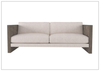 Bernhardt Outdoor Madura solid teak Sofa with Plush cushions