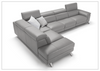 Gio Italia Denver L-Shaped Sectional with Electric Recliner Leather Sofa - Jennihome