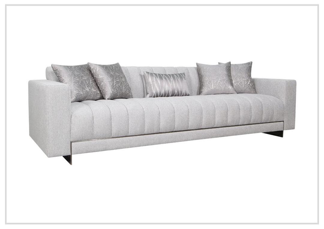 Klaussner Talento Three-Seater Long Tufted Sofa with Modern Track Arms