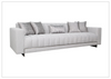 Gio Italia Talento Three-Seater Long Tufted Sofa with Modern Track Arms