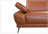 Gio Italia Mercer Leather Loveseat With Adjustable Headrest