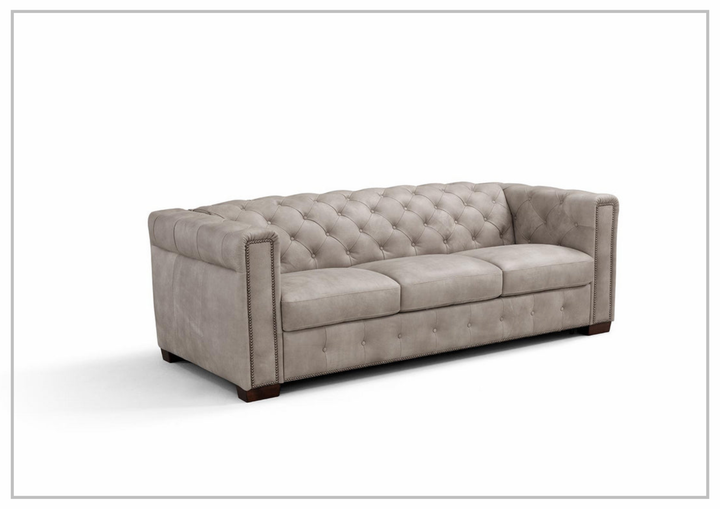 Digio Leather Callas 3-Seater Queen Sleeper Sofa in Gray