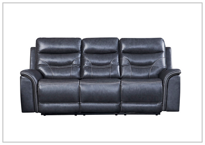 Gio Italia Baldwin Power Reclining Leather Black 3 Seater Sofa-Jennihome