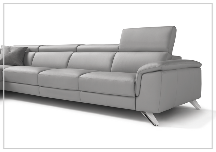 Gio Italia Denver L-Shaped Sectional with Electric Recliner Leather Sofa - Jennihome