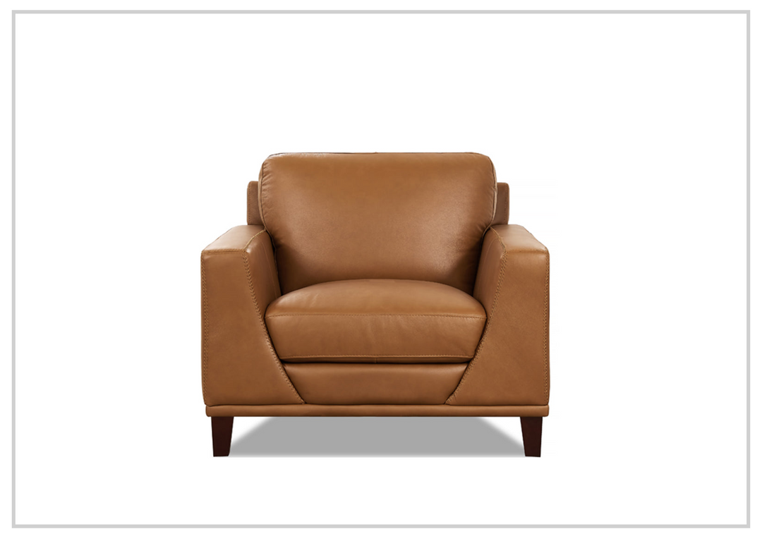 Hydeline Soma Leather Brown Chair-Jennihome