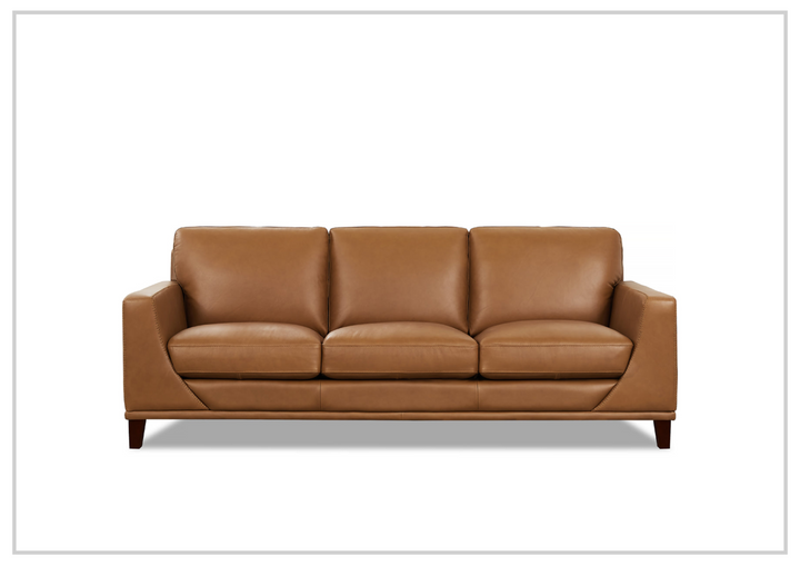 Hydeline Soma Leather Brown Sofa-Jennihome