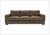 Bernhardt Dawkins Leather Sofa with Walnut Finish- Jennihome