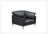 Klaussner Dolce Black Leather Stationary Chair-Jennihome