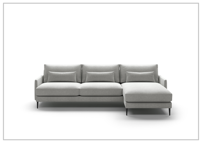 Luonto Liam Fabric Sofa Sectional With Reversible Chaise In Gray-Jennihome