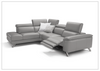 Gio Italia Denver L-Shaped Sectional with Electric Recliner Leather Sofa - Jennihome