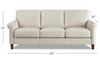 Laguna 3-Seater Leather Sofa with Elegant Rolled Arms