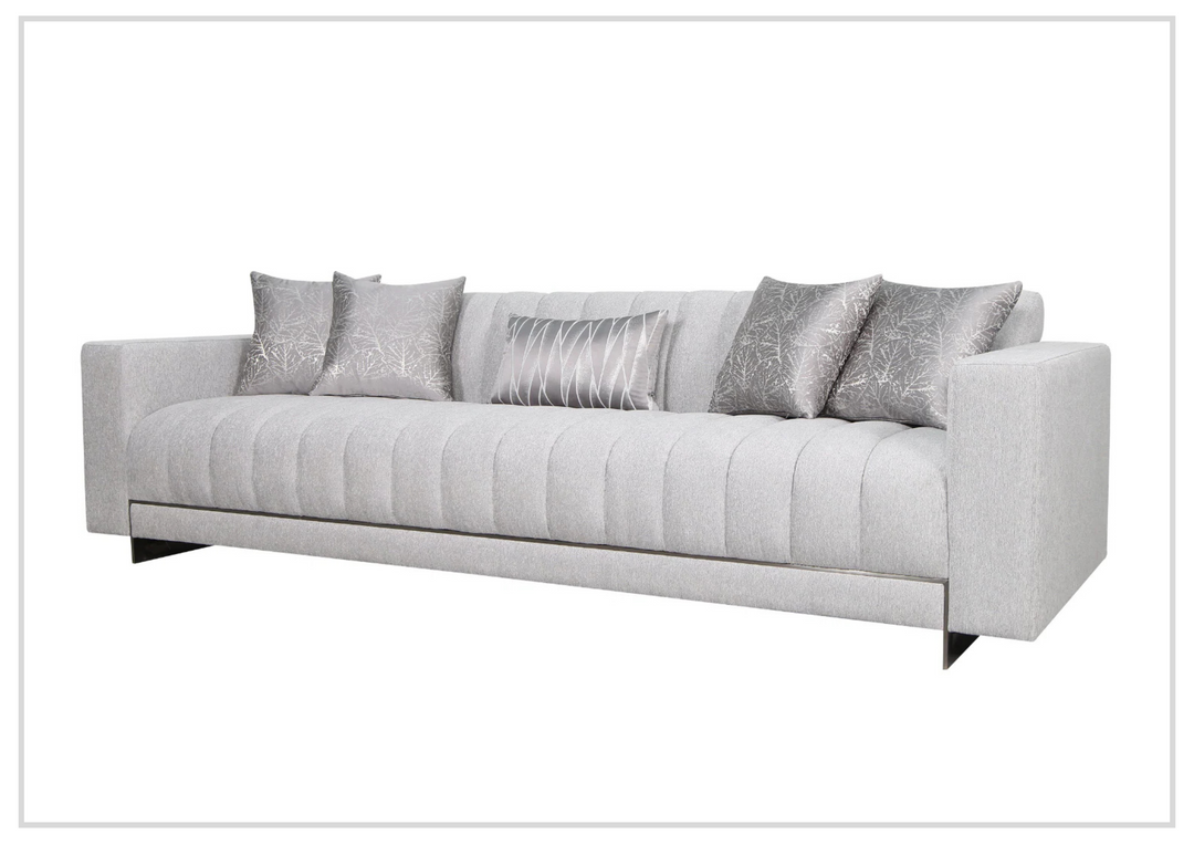 Klaussner Talento Three-Seater Long Tufted Sofa with Modern Track Arms