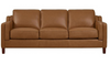 Hydeline Bella 3-Seater Stationary Leather Sofa with Track Arms