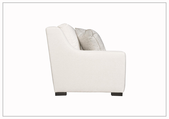 Bernhardt Germain Fabric Loveseat with Spring Down Cushions - Cream