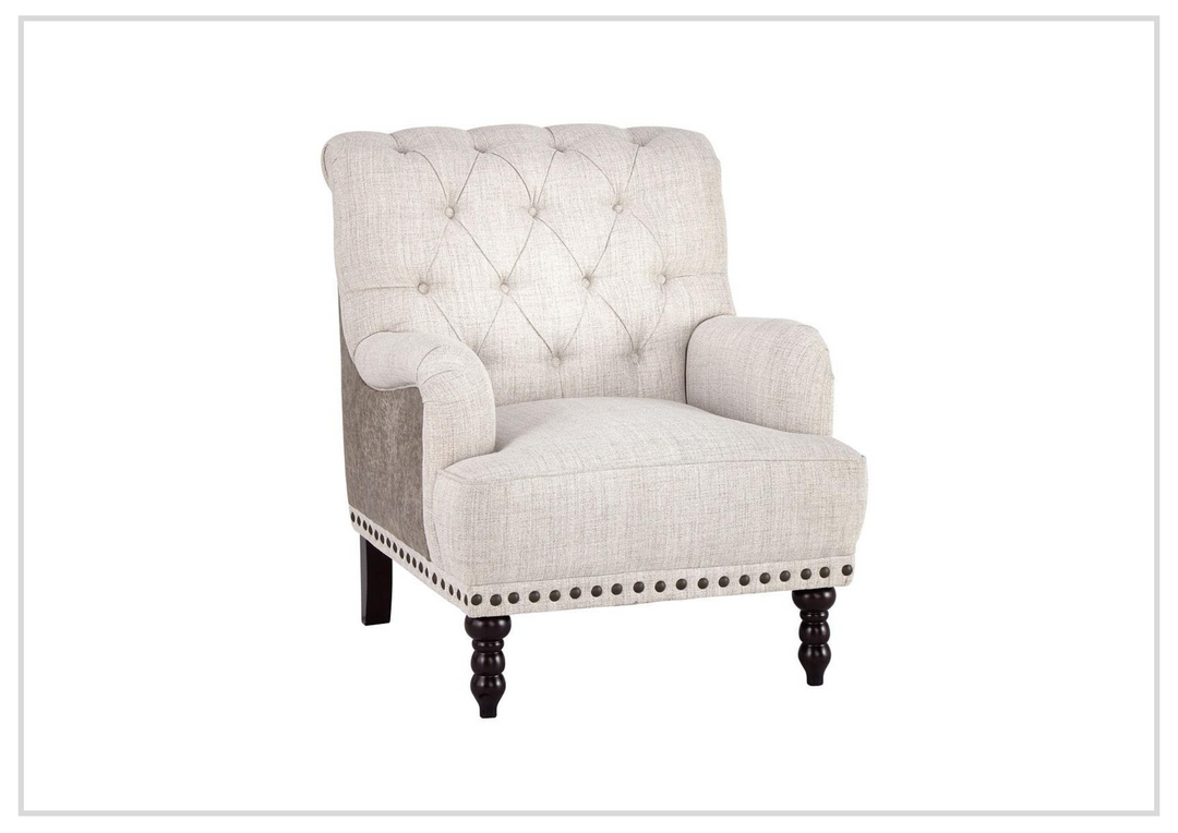 Gio Italia Trevella  Fabric Accent Chair in Ivory