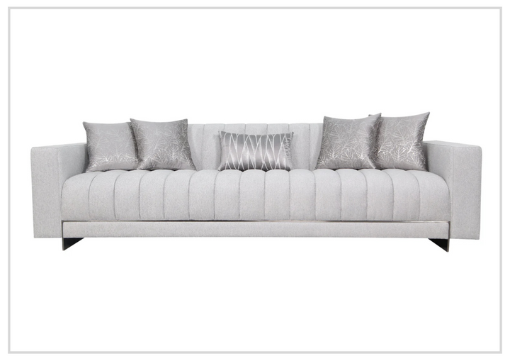 Klaussner Talento Three-Seater Long Tufted Sofa with Modern Track Arms