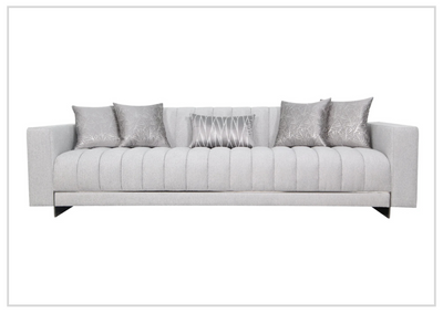 Gio Italia Talento Three-Seater Long Tufted Sofa with Modern Track Arms