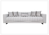 Gio Italia Talento Three-Seater Long Tufted Sofa with Modern Track Arms