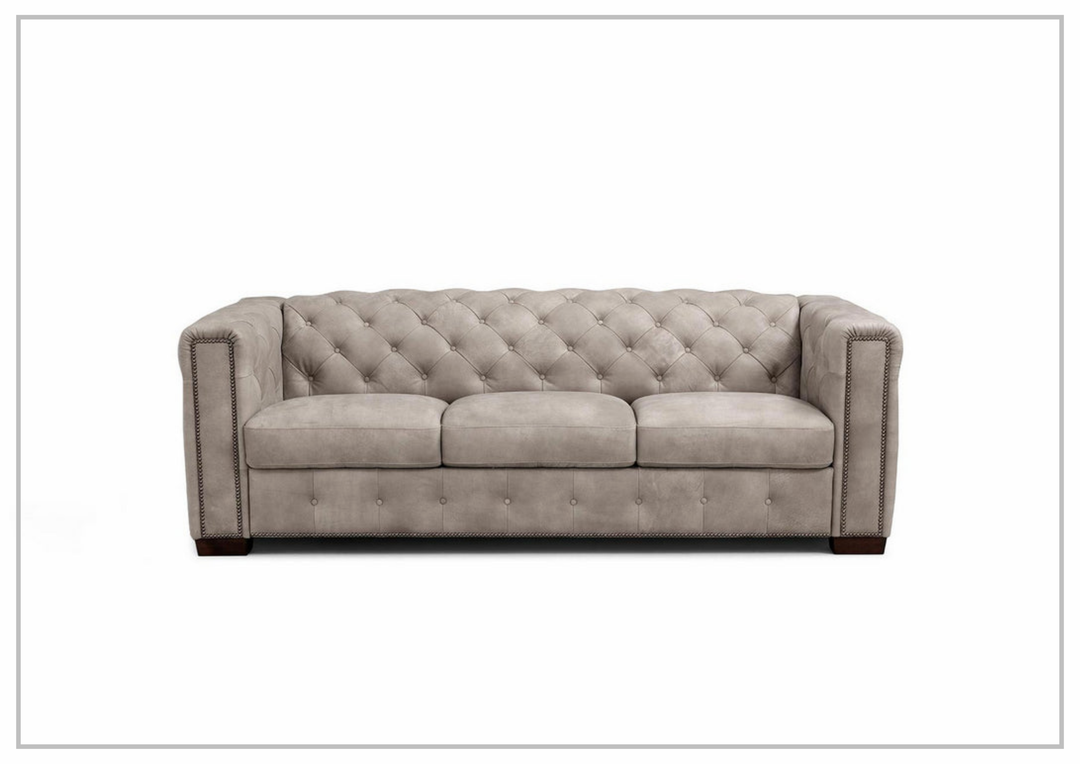 Digio Leather Callas 3-Seater Queen Sleeper Sofa in Gray