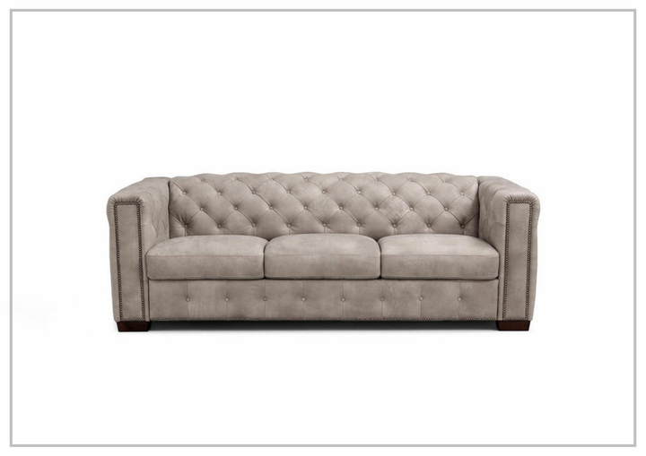 Digio Leather Callas 3-Seater Queen Sleeper Sofa in Gray