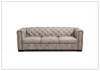 Digio Leather Callas 3-Seater Queen Sleeper Sofa in Gray