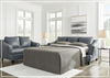 Geneva 3-Seater Queen Leather Sofa Sleeper