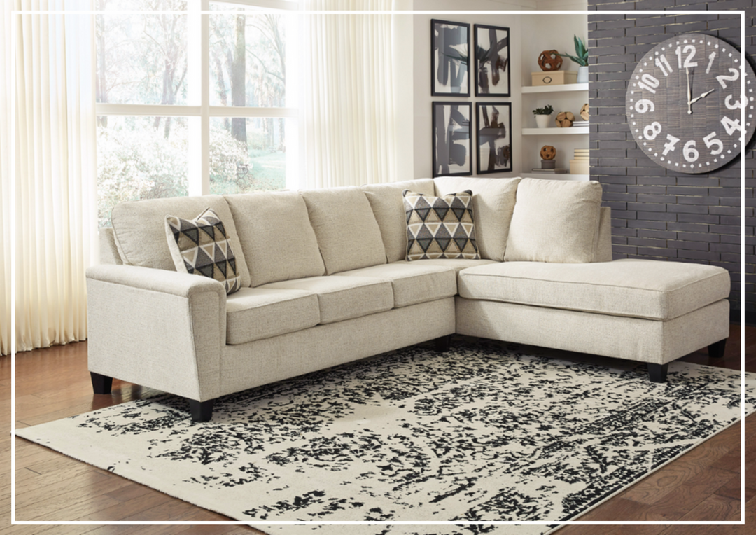Gio Italia Abigail Queen L-shaped Fabric Sectional Sleeper with Chaise-Jennihome