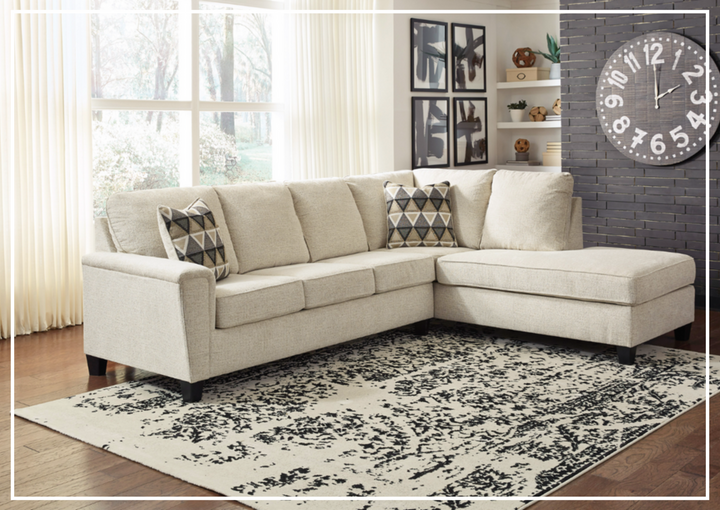 Gio Italia Abigail Queen L-shaped Fabric Sectional Sleeper with Chaise-Jennihome
