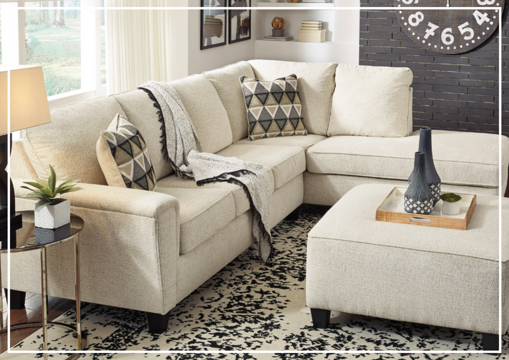 Gio Italia Abigail Queen L-shaped Fabric Sectional Sleeper with Chaise-Jennihome