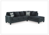 Gio Italia Abigail Queen L-shaped Fabric Sectional Sleeper with Chaise-Jennihome