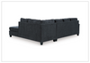 Gio Italia Abigail Queen L-shaped Fabric Sectional Sleeper with Chaise-Jennihome