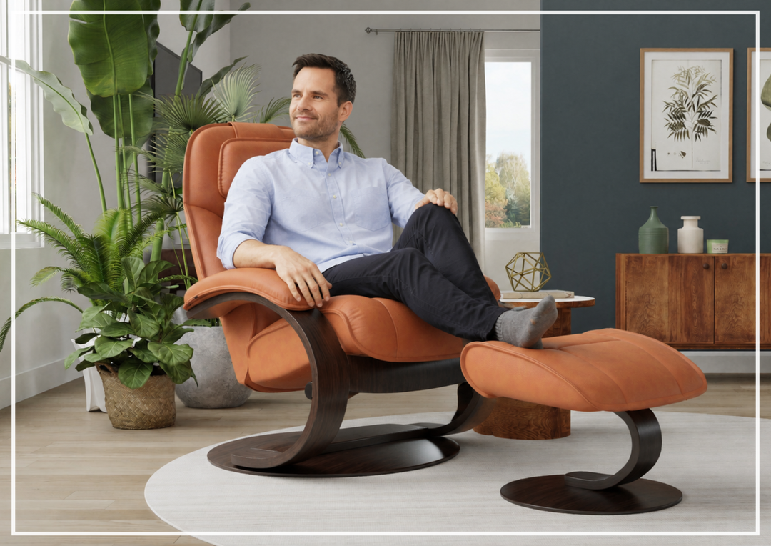 Admiral C Recliner Chair | Foot Stool | Swivel Base | Fjords