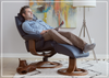 Admiral R Recliner Chair | Foot Stool | Swivel Base | Fjords