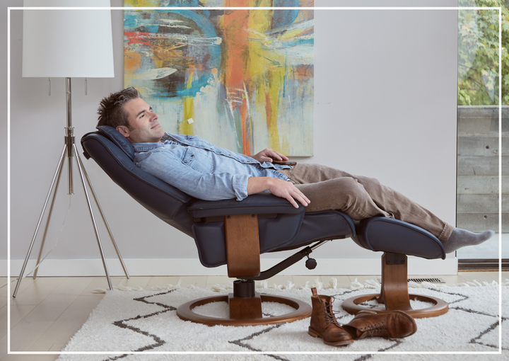 Admiral R Recliner Chair | Foot Stool | Swivel Base | Fjords