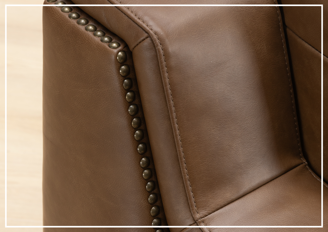 Alaves Queen Sleeper Sofa | 3-Seater | Brown Leather | Kathy Ireland-Jennihome