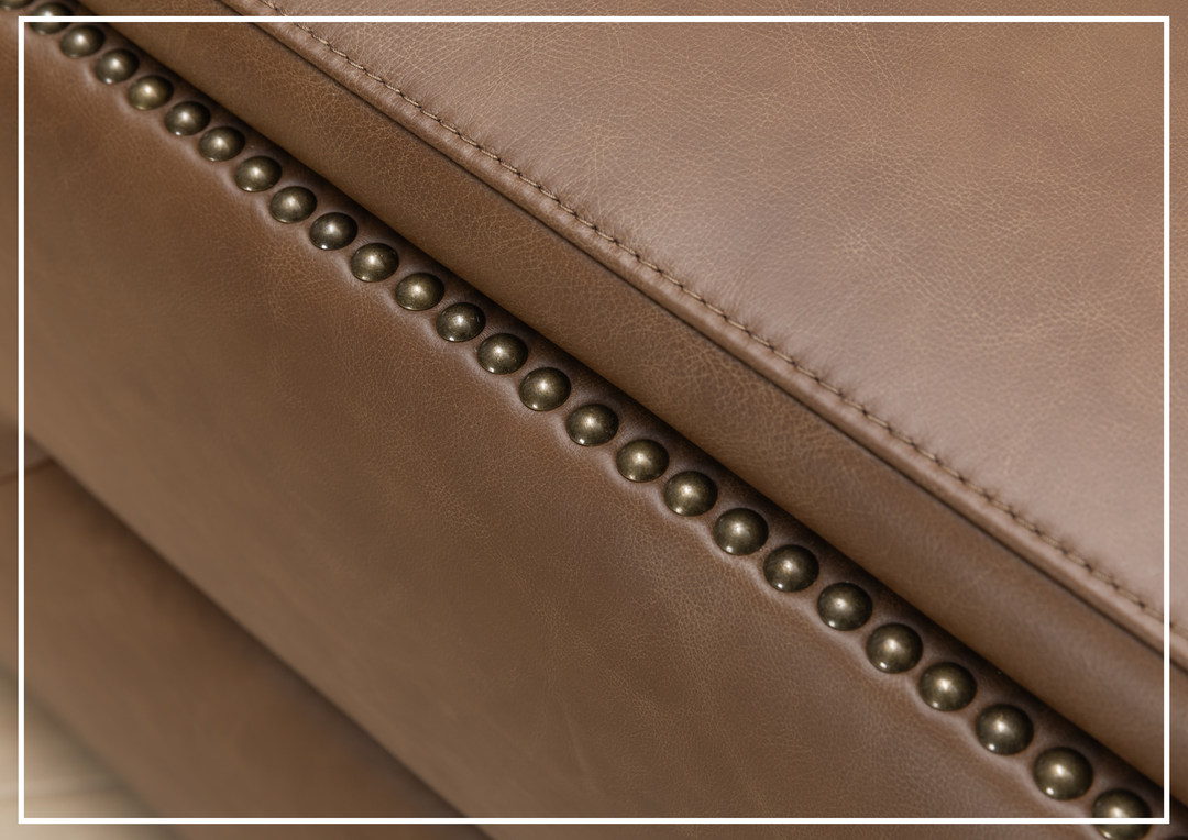 Alaves Queen Sleeper Sofa | 3-Seater | Brown Leather | Kathy Ireland