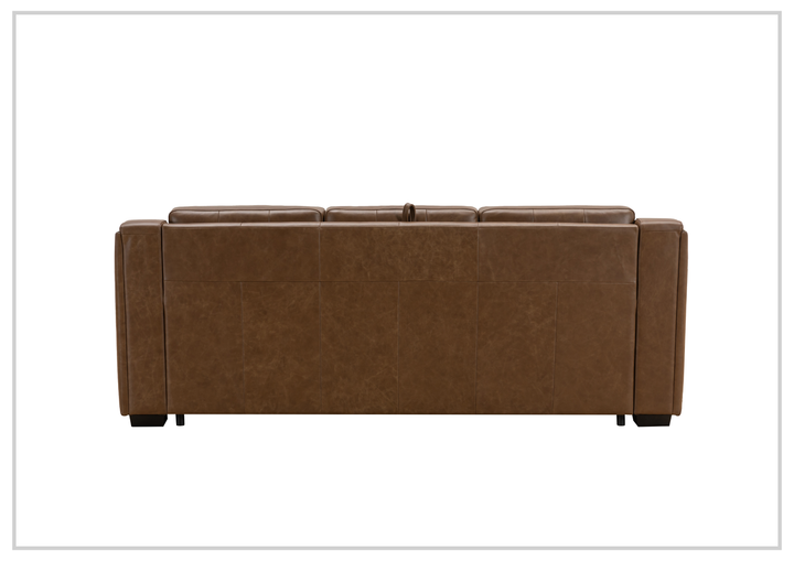 Alaves Queen Sleeper Sofa | 3-Seater | Brown Leather | Kathy Ireland-Jennihome
