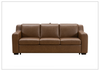 Alaves Queen Sleeper Sofa | 3-Seater | Brown Leather | Kathy Ireland-Jennihome