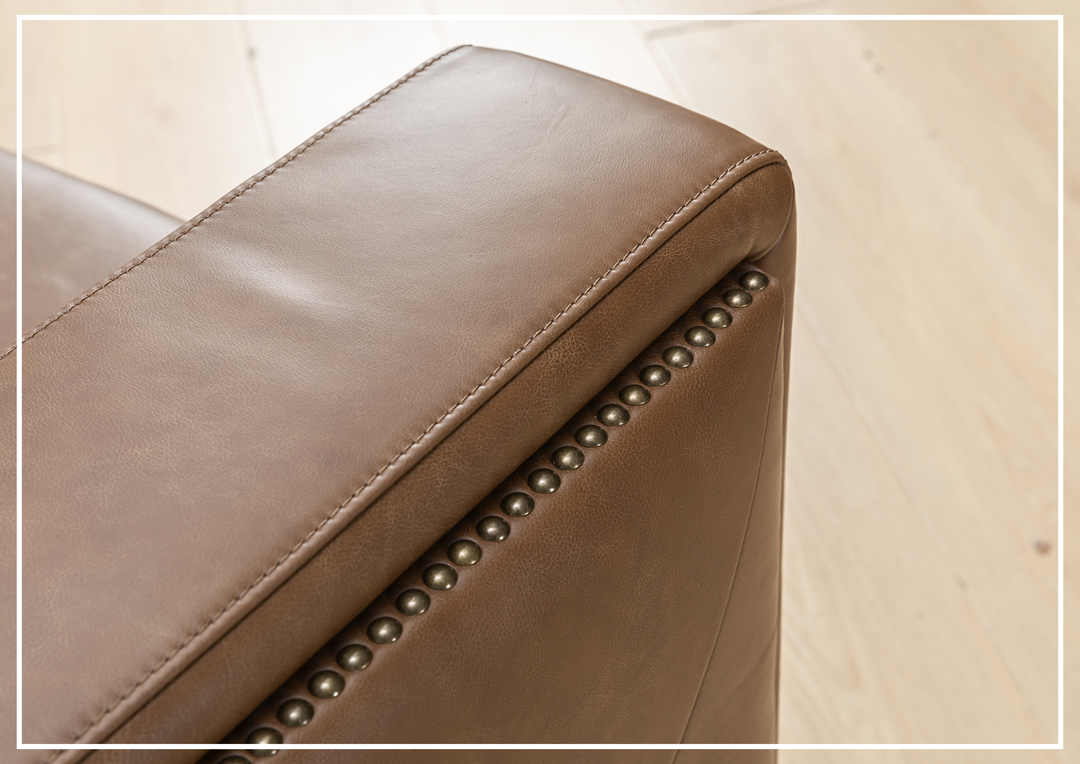 Alaves Queen Sleeper Sofa | 3-Seater | Brown Leather | Kathy Ireland