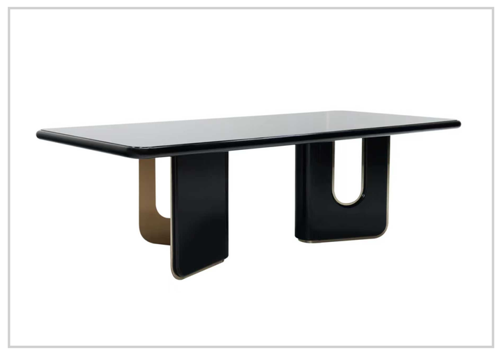 Alessio Wooden Dining Table | in Black | Klaussner - Jennihome