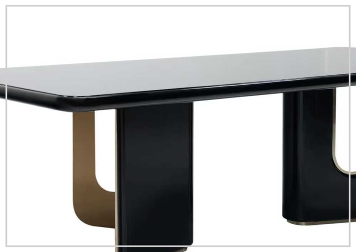 Alessio Wooden Dining Table | in Black | Klaussner - Jennihome