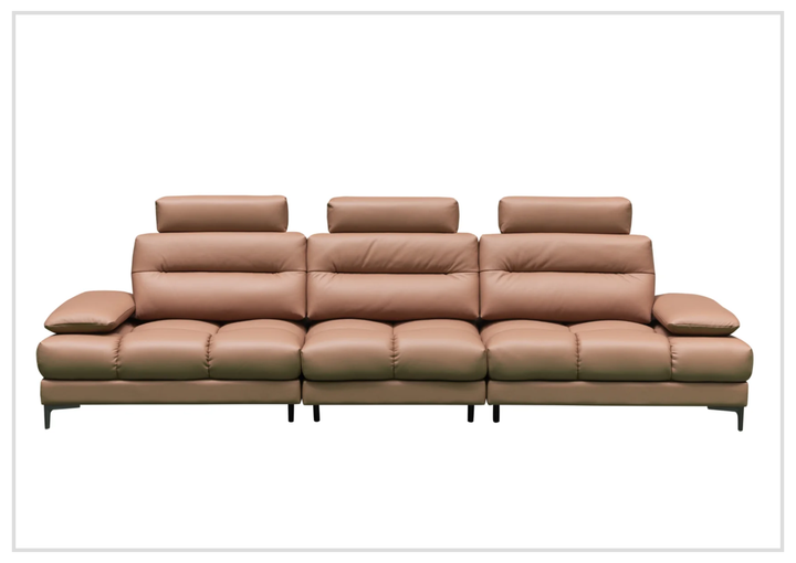 Altavion Leather Stationary Sofa | S-Spring Seat Construction | Klaussner