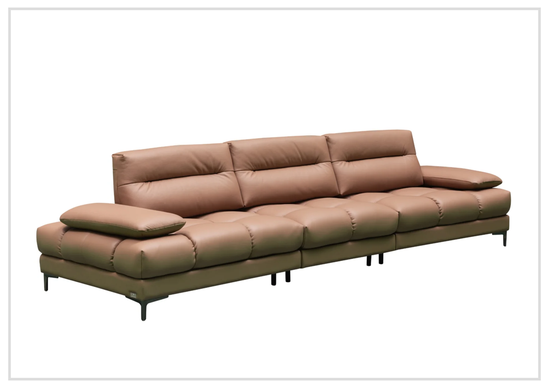 Altavion Leather Stationary Sofa | S-Spring Seat Construction | Klaussner