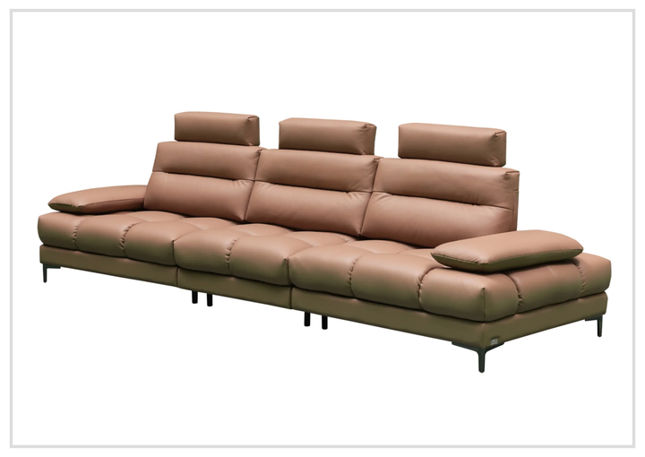 Altavion Leather Stationary Sofa | S-Spring Seat Construction | Klaussner