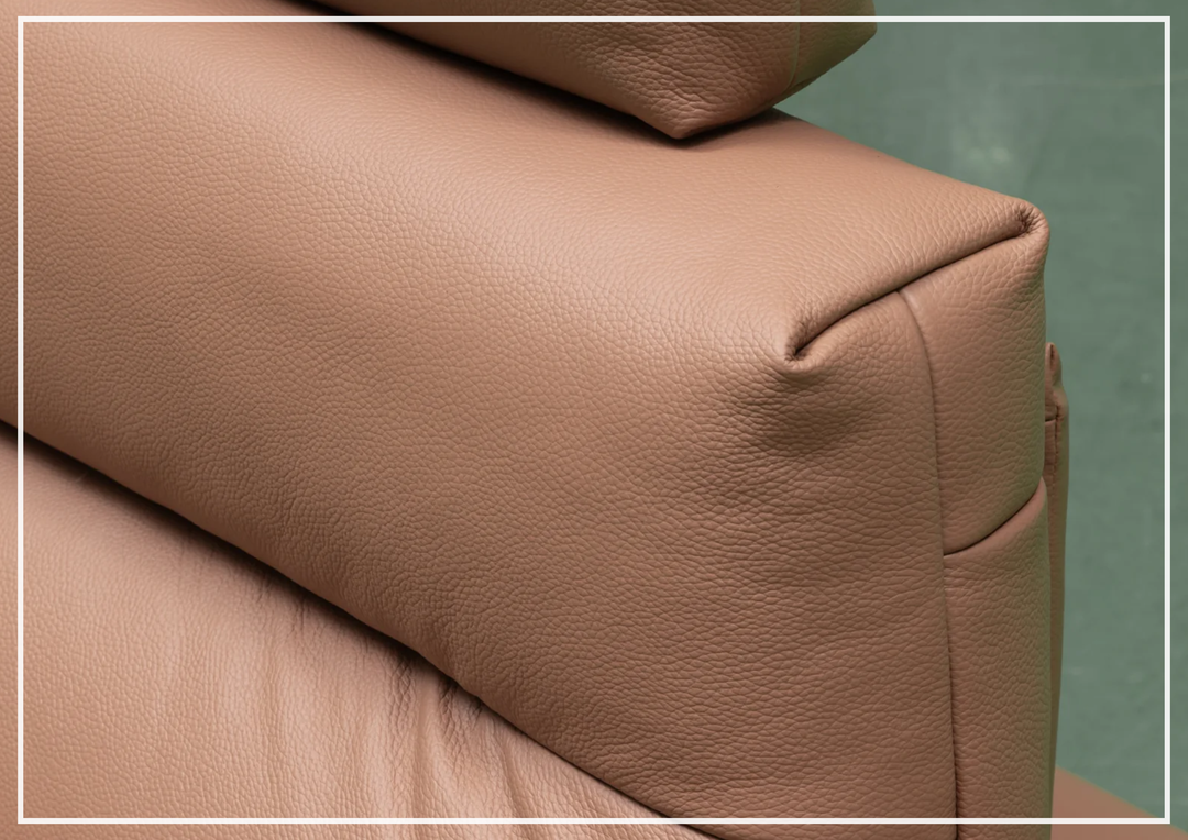Altavion Leather Stationary Sofa | S-Spring Seat Construction | Klaussner