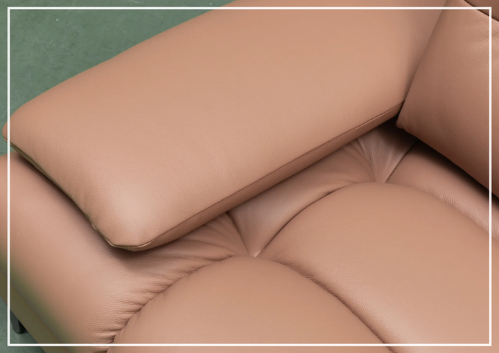 Altavion Leather Stationary Sofa | S-Spring Seat Construction | Klaussner