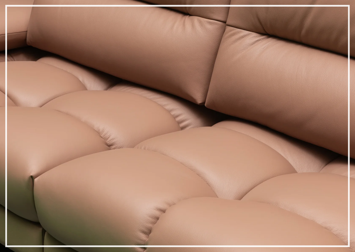 Altavion Leather Stationary Sofa | S-Spring Seat Construction | Klaussner