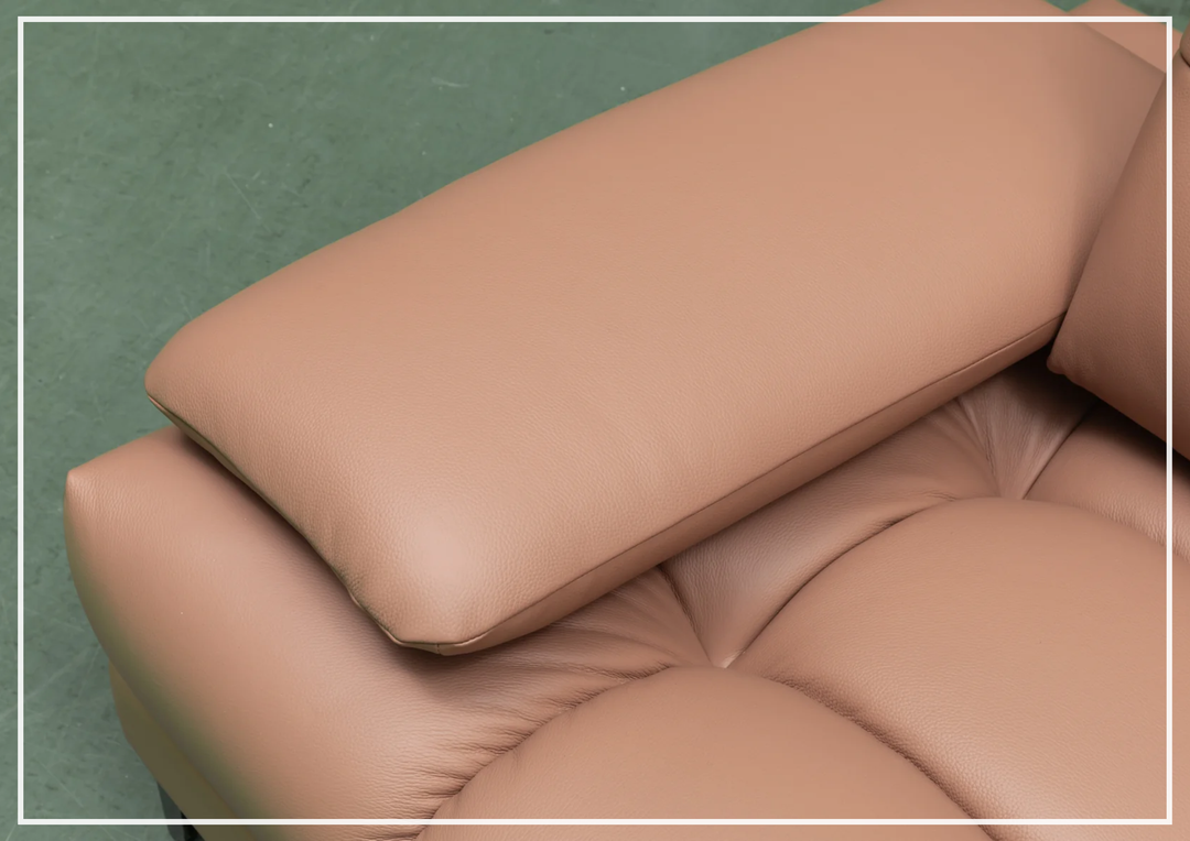 Altavion Leather Stationary Sofa | S-Spring Seat Construction | Klaussner