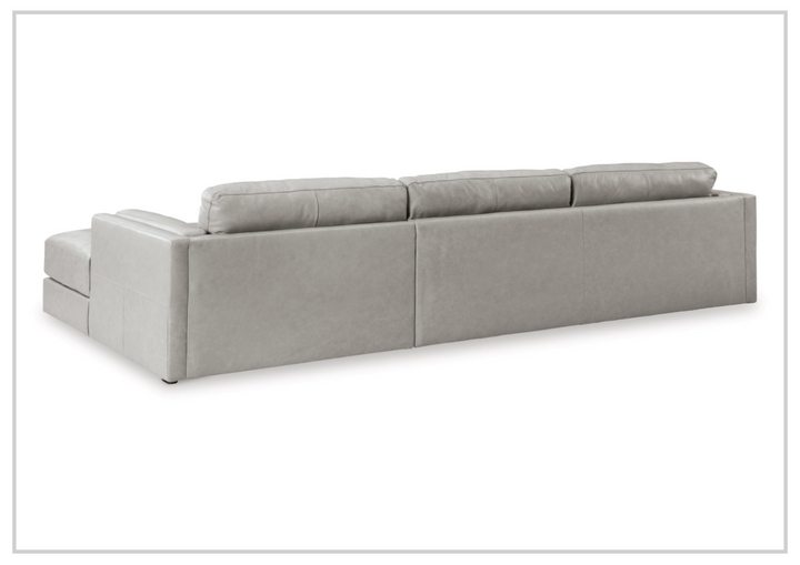 Gio Italia Arbona 2-Piece Leather Sectional Sofa With Chaise-Jennihome